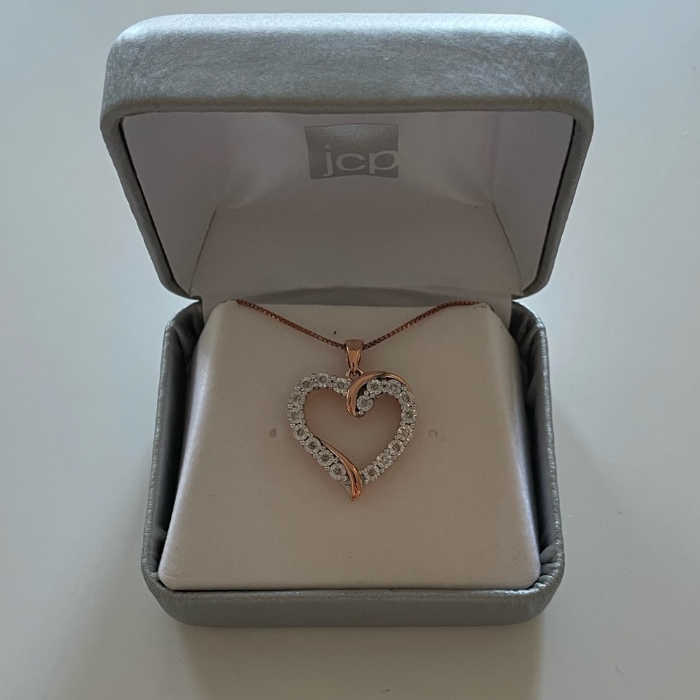 JCPenny Rosegold Heart Necklace